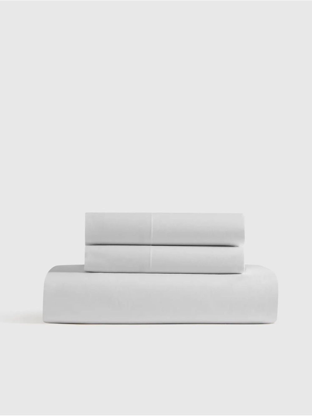 Quince Organic Crisp Percale Fitted Sheet Set - King - Light Gray - NWOT
